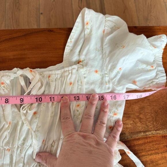 Comfort First Classy Always Women's White/Yellow Floral Prairie Dress Size S/M - Picture 7 of 8